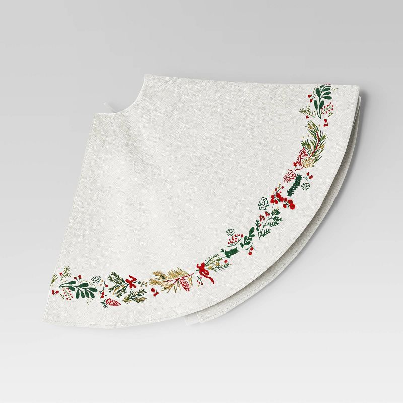 Embroidered Tree Skirt Cream - Threshold™ | Target