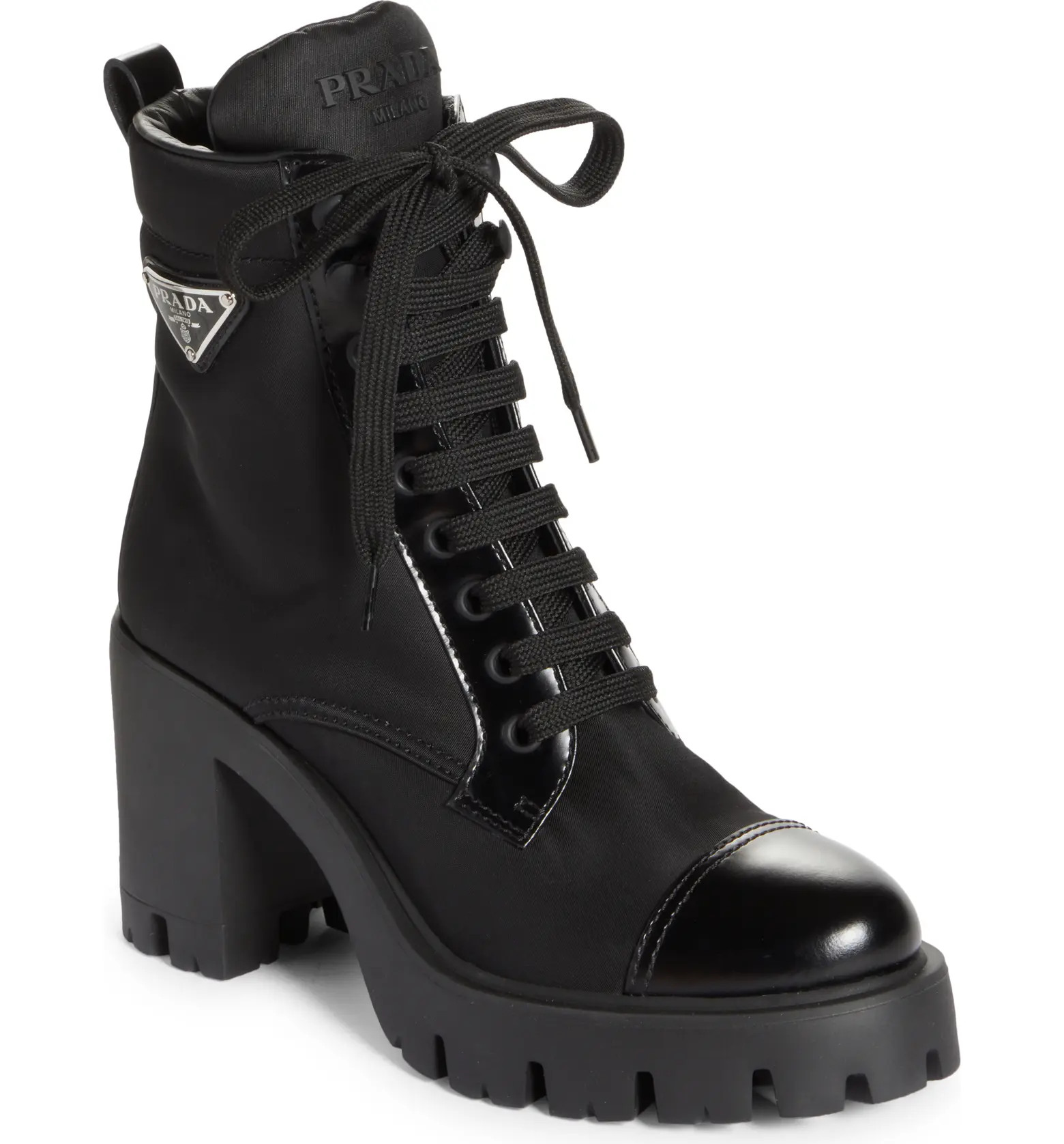 Prada New Brixxen Re-Nylon Combat Boot (Women) | Nordstrom | Nordstrom