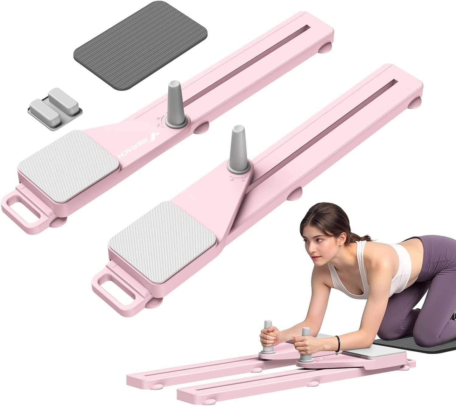 MERACH - Pilates Board, Multifunctional Abdominal Plate, Detachable Ab Trainer Machine with Anti-Slip and Quiet Design - Pink | Best Buy U.S.