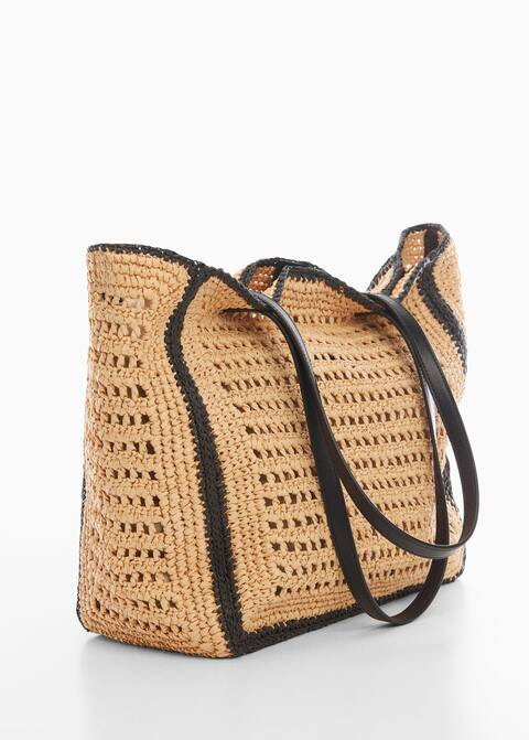 Natural fibre shopper bag -  Women | Mango United Kingdom | MANGO (UK)