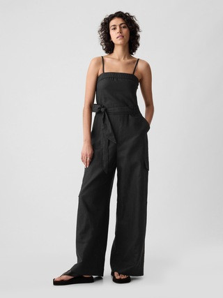 Linen-Cotton Cargo Jumpsuit | Gap (CA)