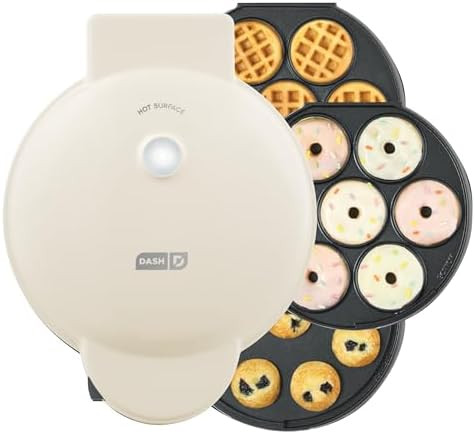 DASH MultiMaker Treat Maker System, Mini Donuts, Waffle Bites, Mini Cupcakes - Cream | Amazon (US)