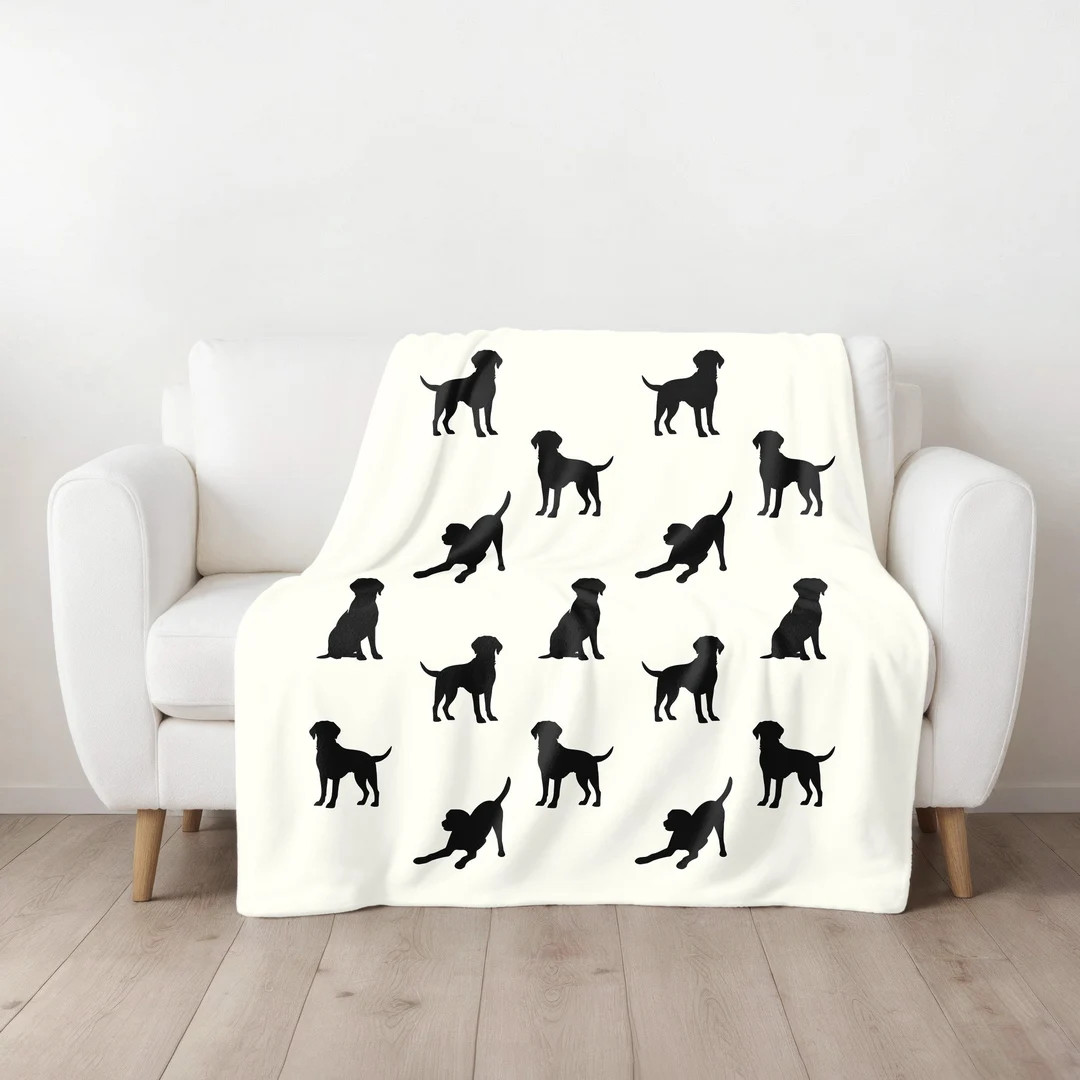 Black Labrador Minky Fleece Blanket, Black Lab, Black Lab Baby Blanket, Mom Gift, New Puppy Gift,... | Etsy (US)