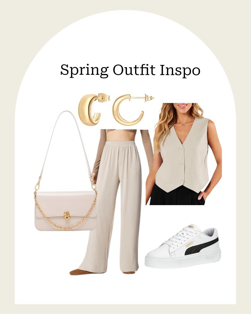 Outfit inspo. Styling this Linen Vest with comfy pants, small shoulder bag, hoop earrings and sneakers. 

#LTKSaleAlert #LTKStyleTip #LTKMidsize