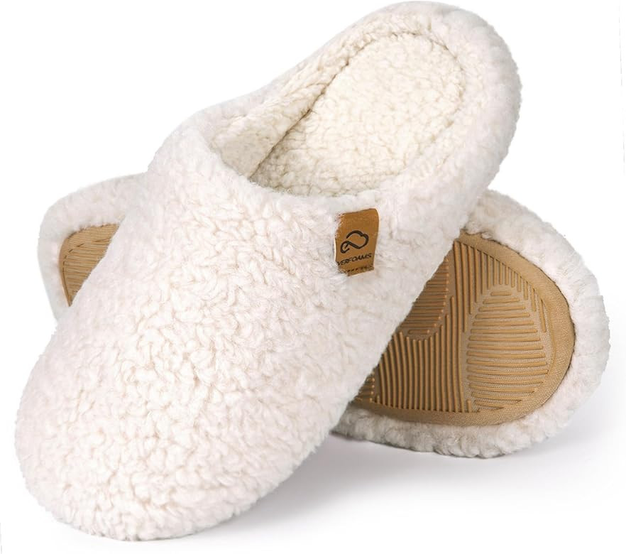 EverFoams Womens Slip On Home Slippers Soft Memory Foam House Slippers for Ladies Indoor | Amazon (US)