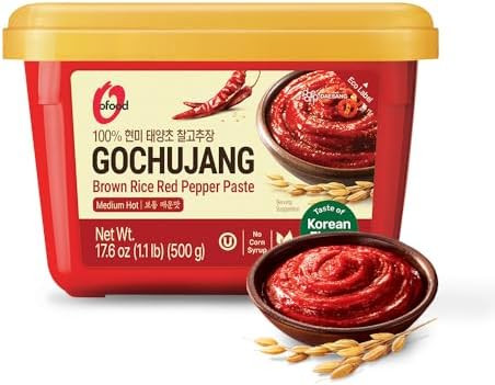 Gochujang – Korean Red Chili Paste [ Medium | 1.1 lb (500g) ] – 0 Fat/ 0 Cholesterol / (40 Ca... | Amazon (US)