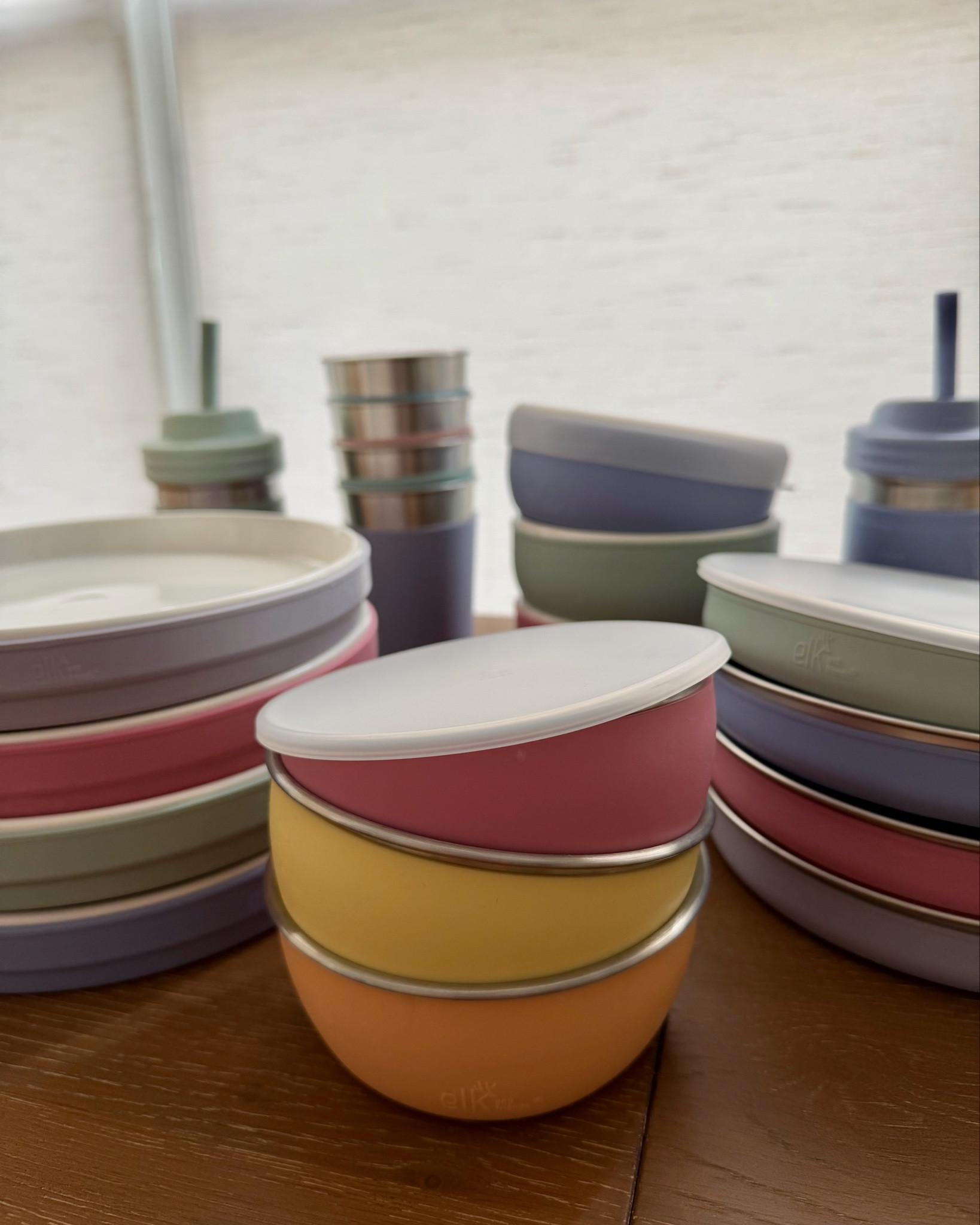 I recently did a major plastic purge and am loving these silicone wrapped stainless steel and porcelain dishes. They’re durable, non toxic, and pretty! And the bowls and stainless steel plates come with pop on covers for easy storage / travel  

#LTKmomlife #LTKHome #LTKKids