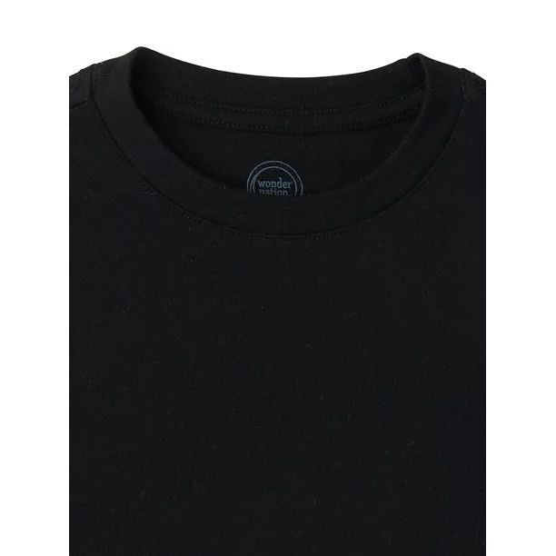 Wonder Nation Boys Short Sleeve Crewneck T-Shirt, 3-Pack, Sizes 4-18 & Husky | Walmart (US)