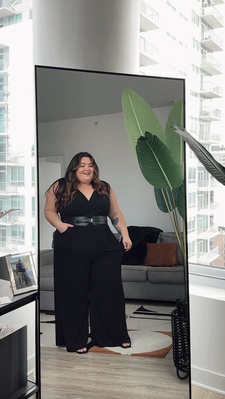 Plus size work clothes that I also travel in from Torrid!
Plus size jumpsuit size 2X 
Plus size t shirt bra size 44D
Wide width block heels from torrid size 8W

#LTKcurves #LTKFind #LTKunder50