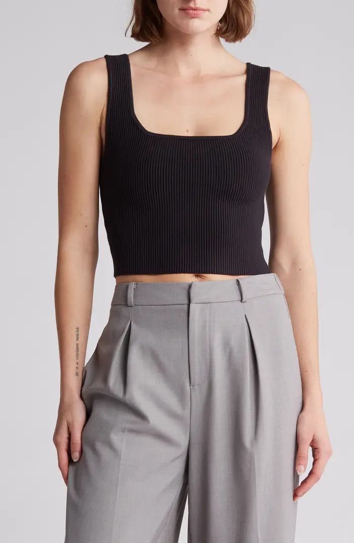 Reversible Rib Crop Sweater Tank | Nordstrom Rack