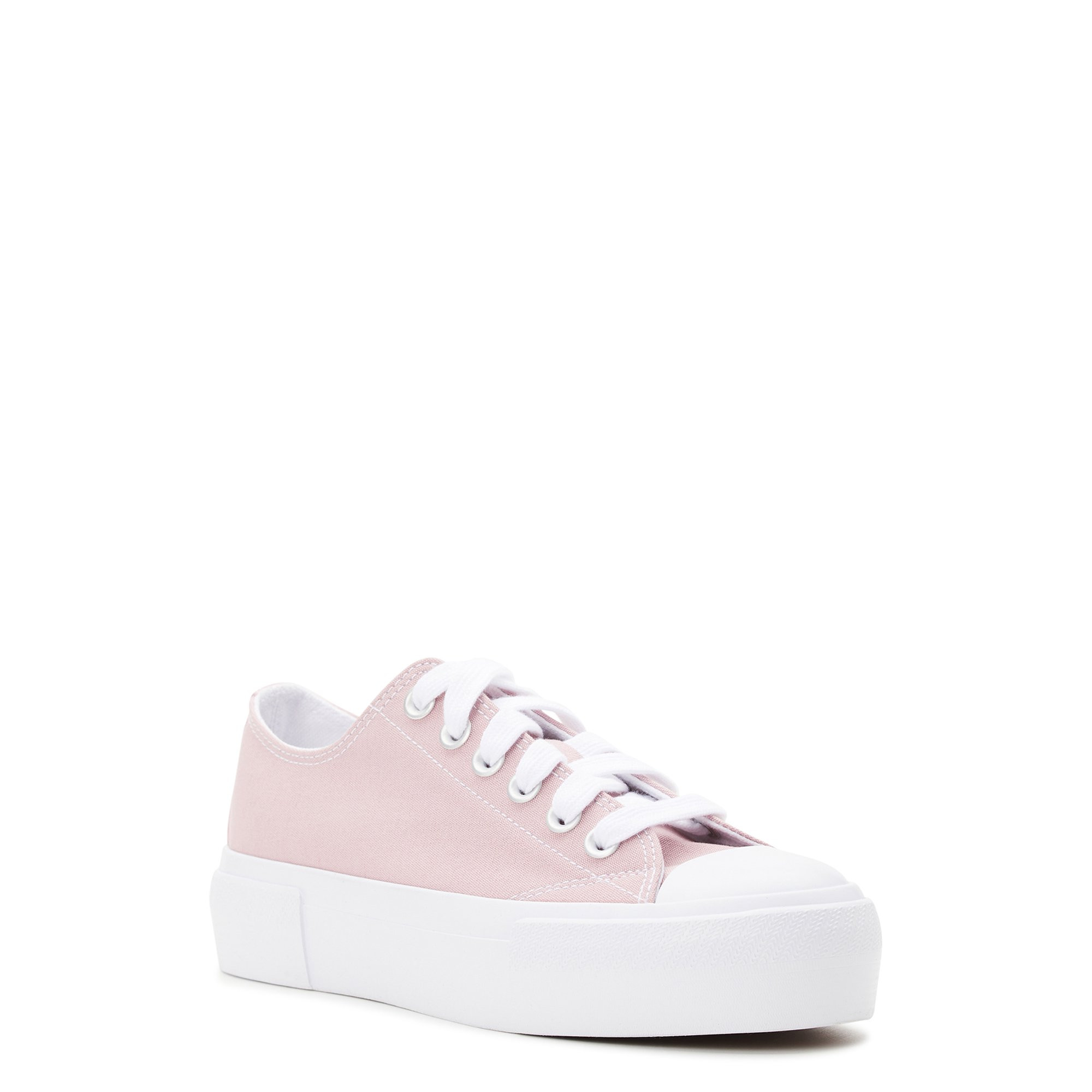 No Boundaries Women's Platform Classic Lace Up Sneakers | Walmart (US)