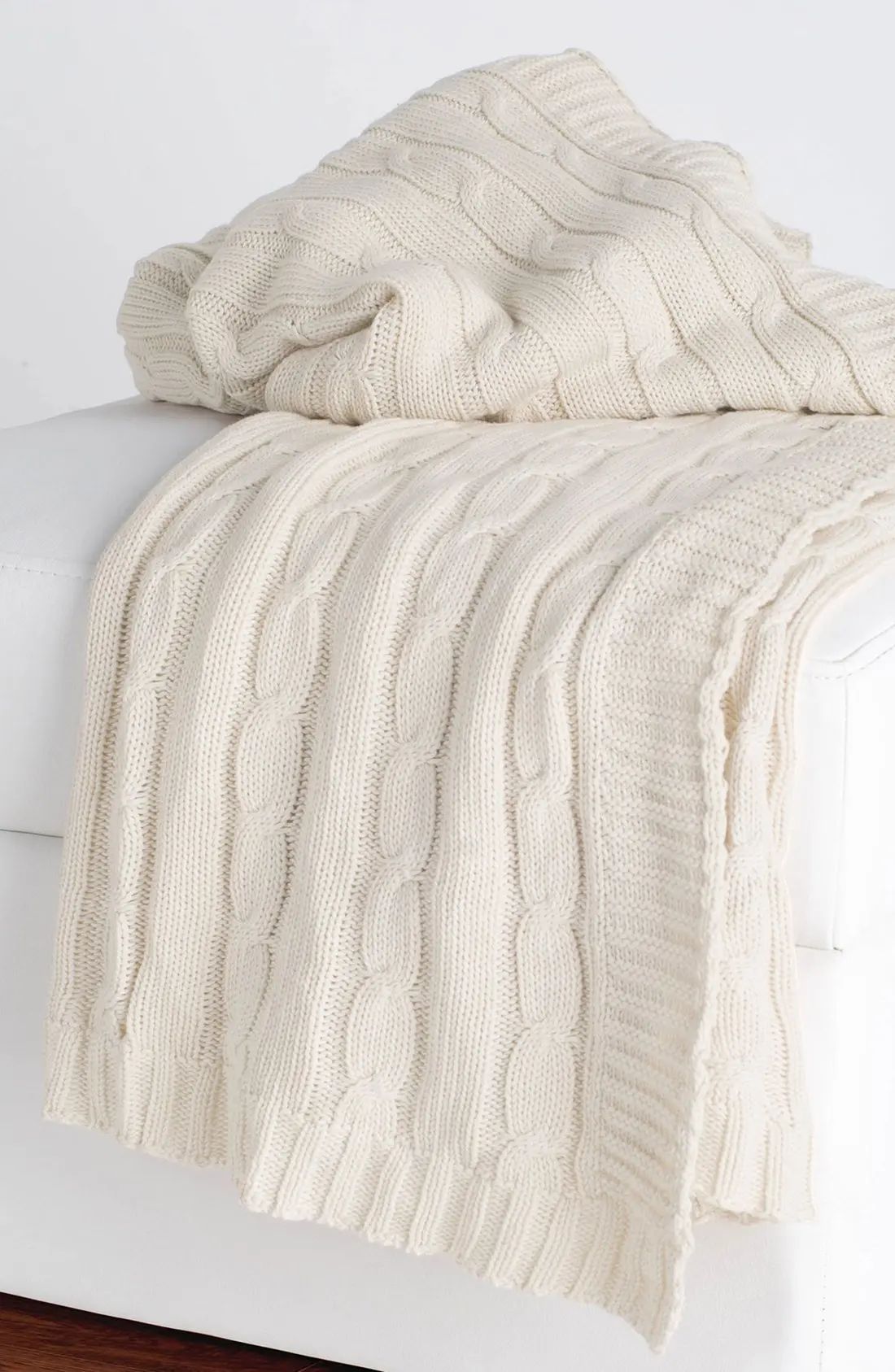 Cable Knit Cotton Throw | Nordstrom