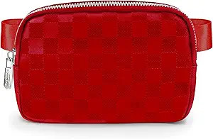 DANCOUR Checkered Belt Bag, Cross Body Bag, Fanny Pack, Leather Fanny Pack Crossbody, Fanny Packs... | Amazon (US)
