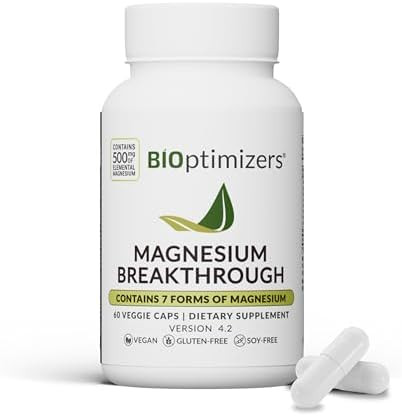 BIOptimizers Magnesium Breakthrough Supplement with 500mg - 7 Forms of Magnesium: Glycinate, Mala... | Amazon (US)