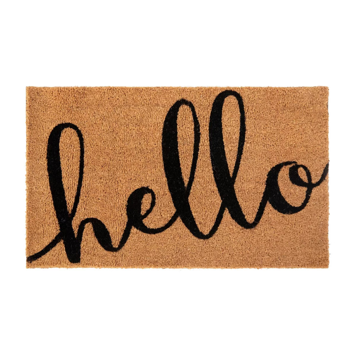 Flash Furniture Harbold 18" x 30" Indoor/Outdoor Coir Doormat with Hello Message and Non-Slip Bac... | Target