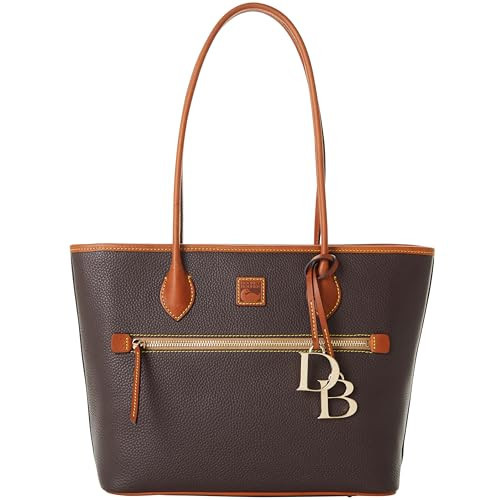 Dooney & Bourke Women's Tote in Pebble Grain Leather, Medium Sized Handbag with Leather Straps, Brown Tomorrow | Amazon (US)