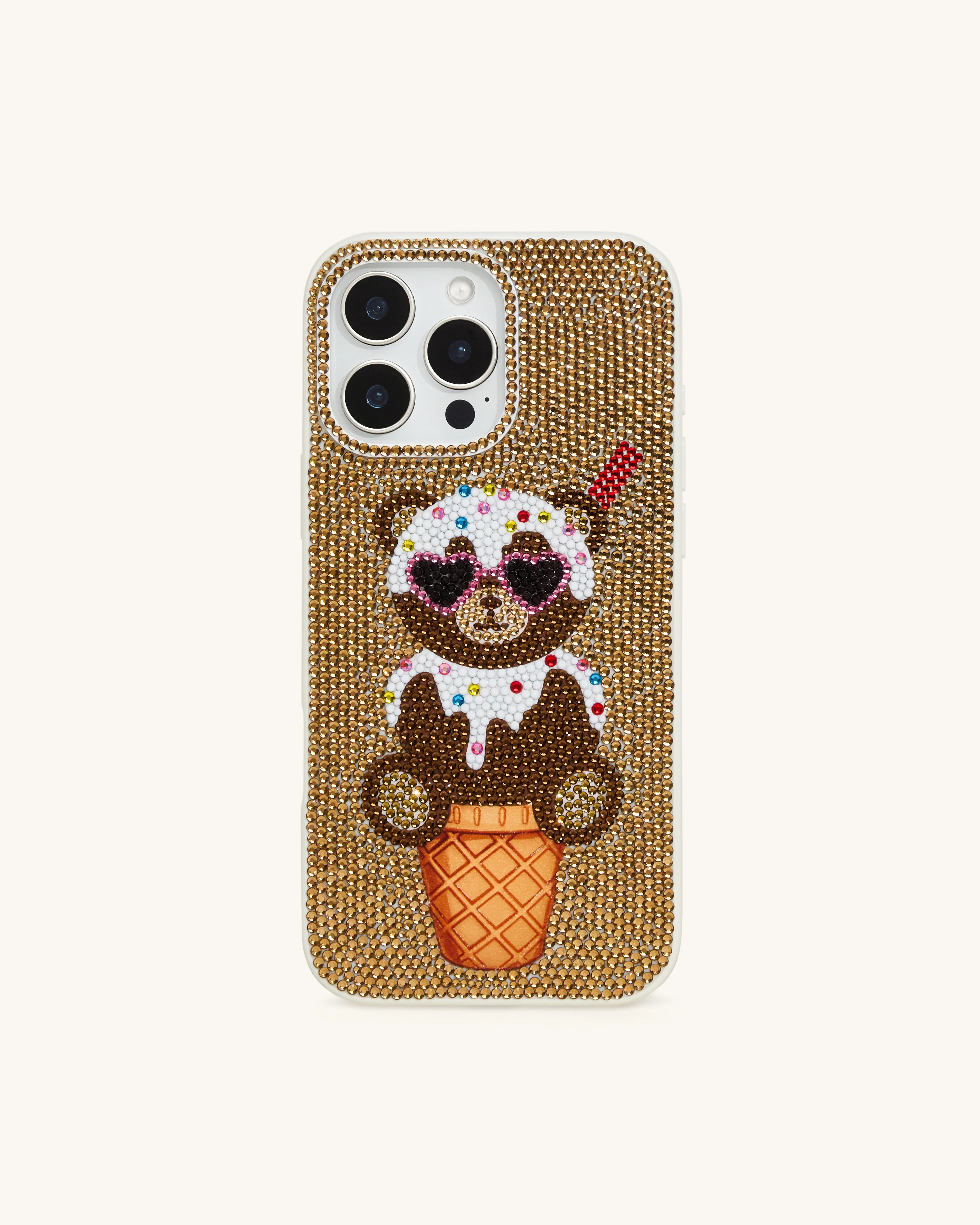 Bear Ice Cream Cone Phone Case - Gold | JW PEI US