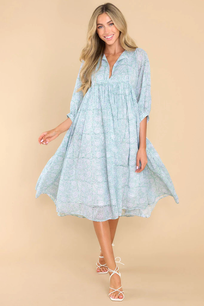 Clover Glacier Midi Dress | Red Dress 