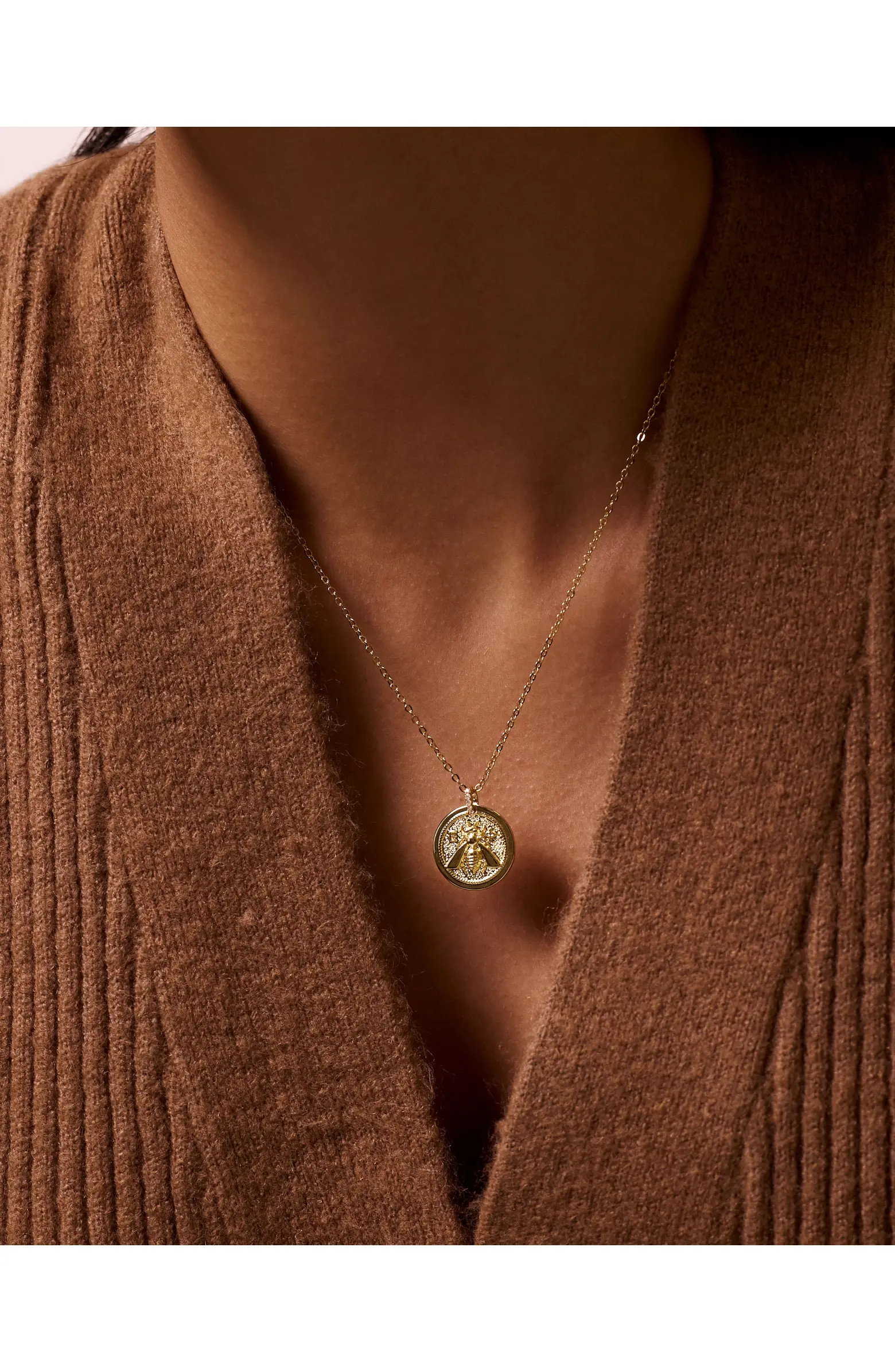 Honey Bee Coin Necklace | Nordstrom