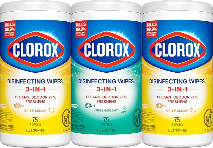 Clorox Disinfecting Cleaning Wipes for Spring Cleaning & Allergy Season, Bleach Free, Fresh Scent... | Amazon (US)