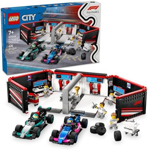 LEGO City F1 Garage & Mercedes-AMG & Alpine Cars Toy - Model Race Car Building Toy and Portable P... | Amazon (US)
