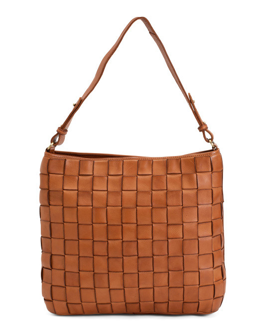 Leather Woven Hobo | TJ Maxx