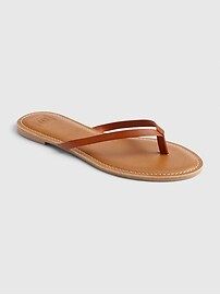 Faux Leather Flip Flops | Gap (US)