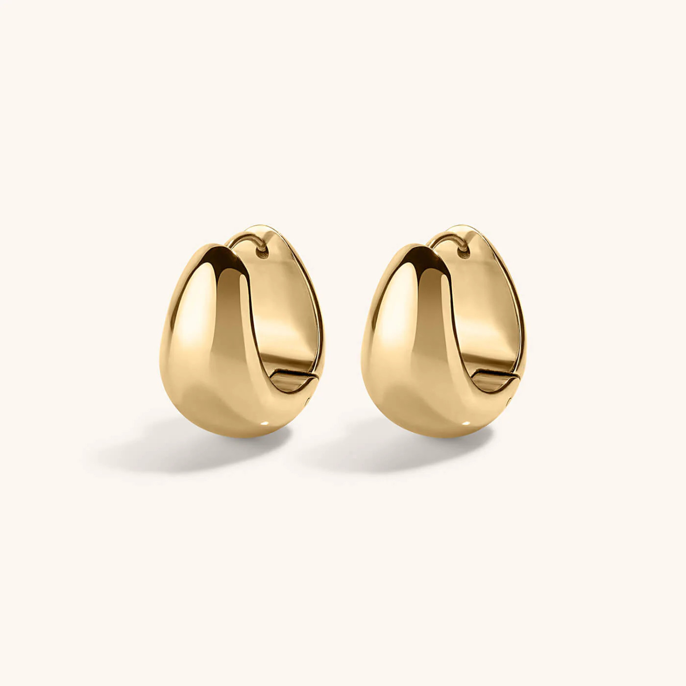 Mini Dewdrop Hoops in Titanium | Maison Miru