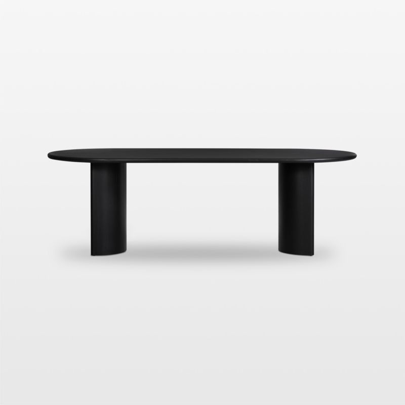 Panos Black Acacia Wood Dining Table | Crate & Barrel | Crate & Barrel