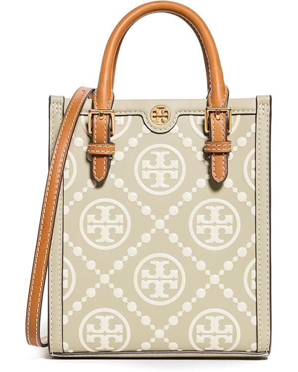 Tory Burch Women's Mini T Monogram Contrast Embossed Tote | Amazon (US)