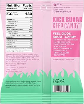 SmartSweets Berry Bunnies Easter Candy, 1.8oz (Pack of 14),Gummy Candy with Low Sugar, Low Calori... | Amazon (US)