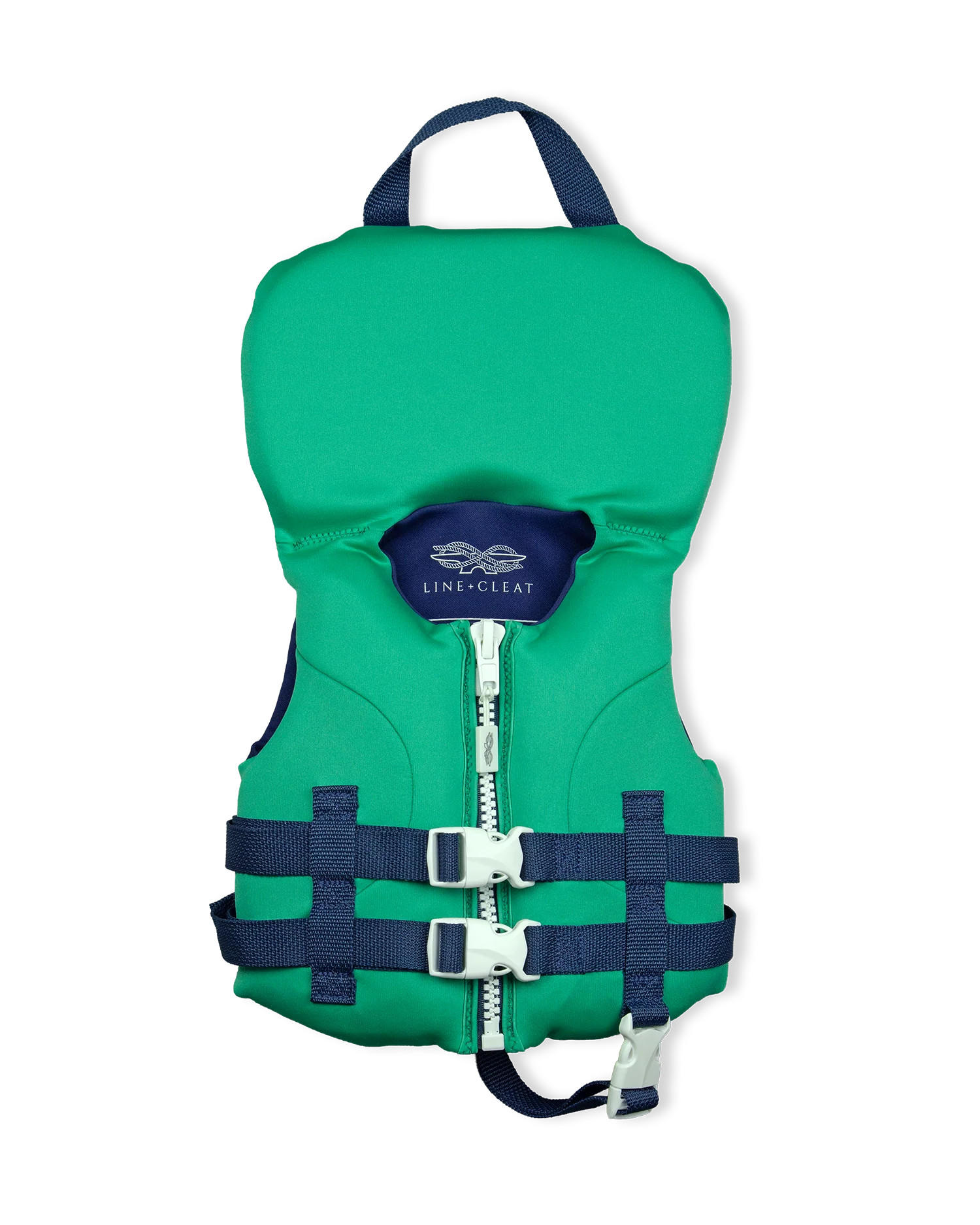 Green USCG Life Jacket (0-30 lbs) | Line + Cleat