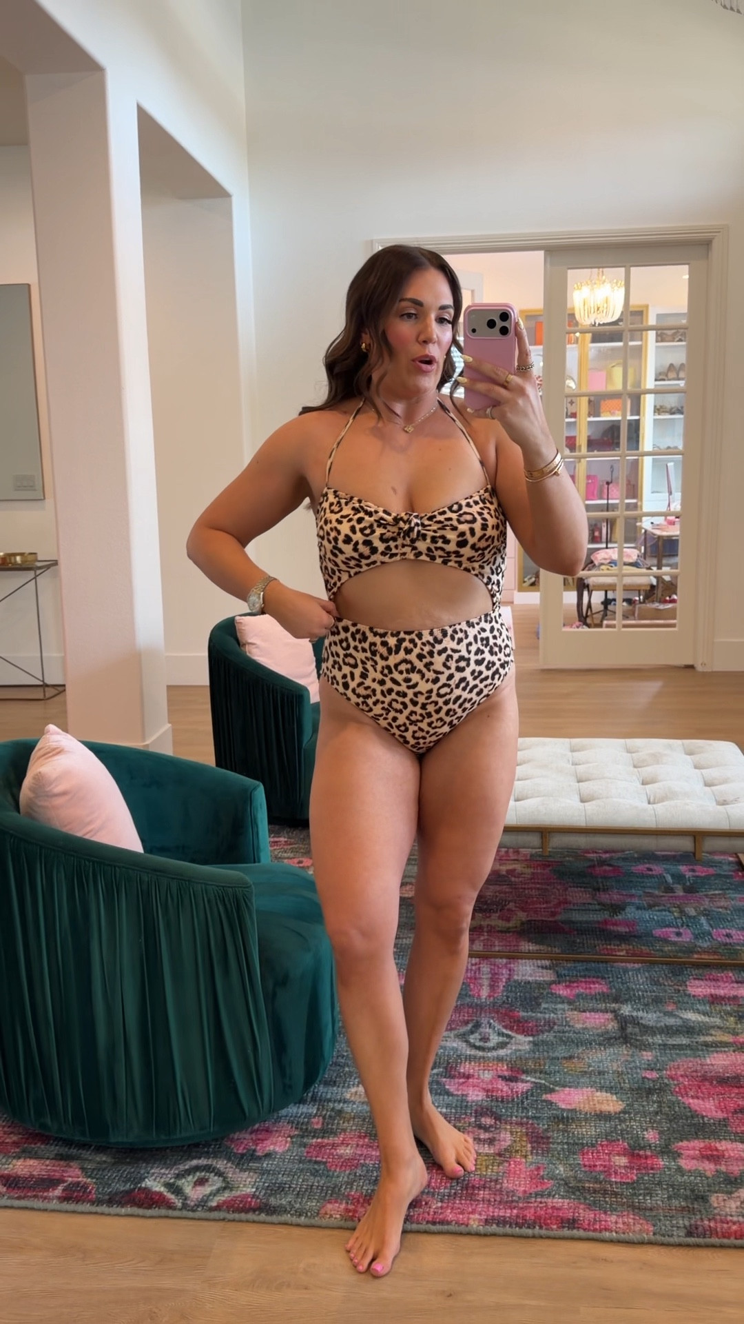 curvy midsize leopard print cut out one piece swimsuit! in the size large. spring break essential!! 

#LTKSwim #LTKSeasonal #LTKMidsize