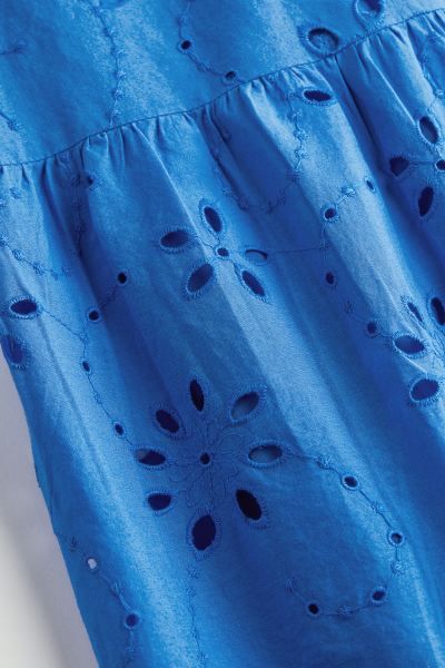 Eyelet embroidered Tie-detail Dress | H&M (US + CA)