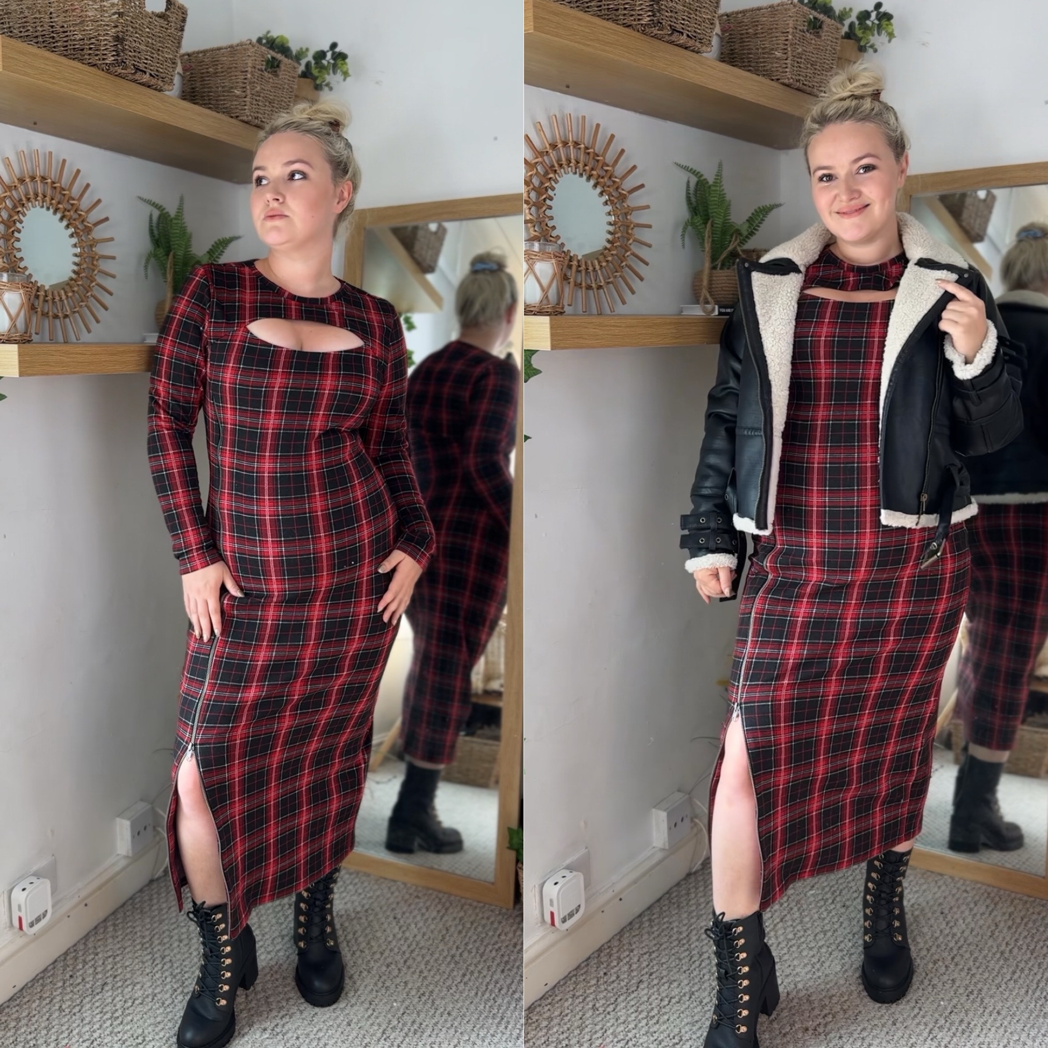 joe browns tartan dress Joe Browns Tartan Check Pinafore Mini Dress