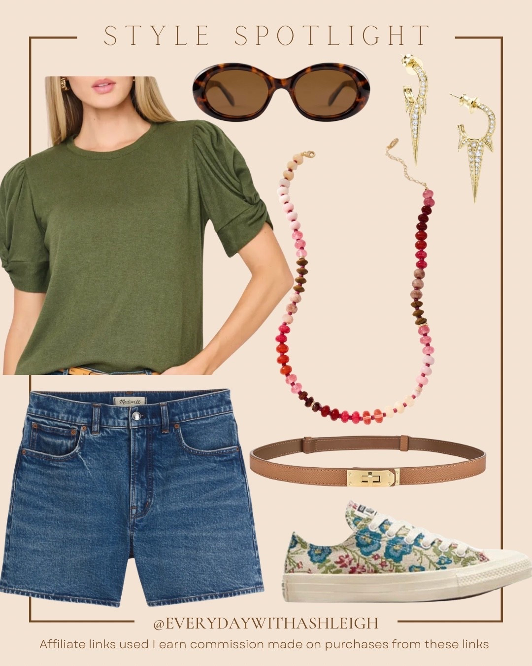 
A casual outfit I keep reaching for. The sleeve detail adds interest, and the shoes tie in the green from the top and the red tones from the necklace.

#LTKdayinmylife #LTKPetite #LTKmomlife