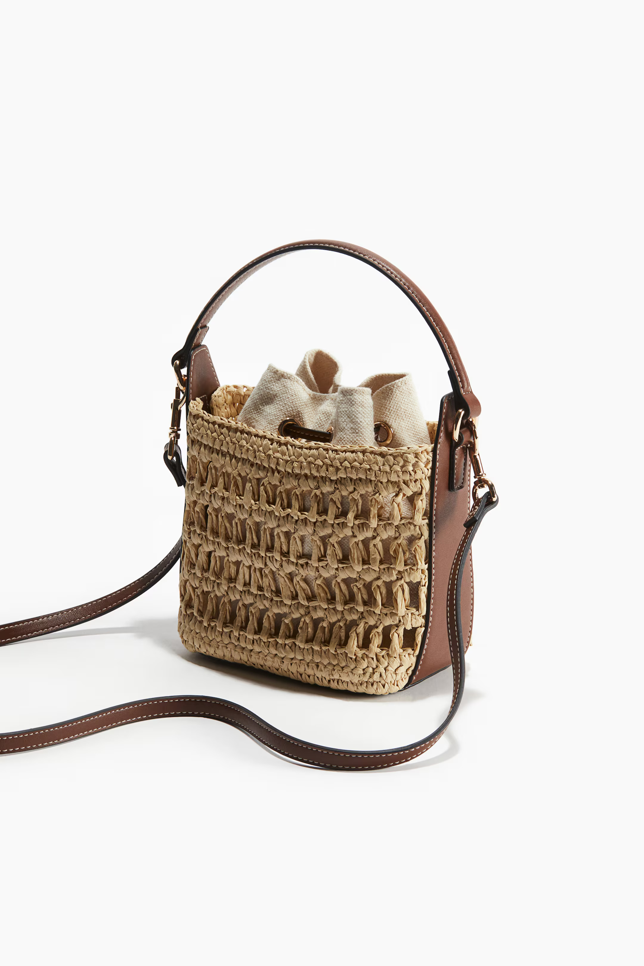 Straw Crossbody Bag - Beige - Ladies | H&M CA | H&M (US + CA)