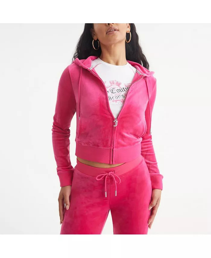 Juicy Couture Women's Og Big Bling Velour Hoodie - Macy's | Macy's