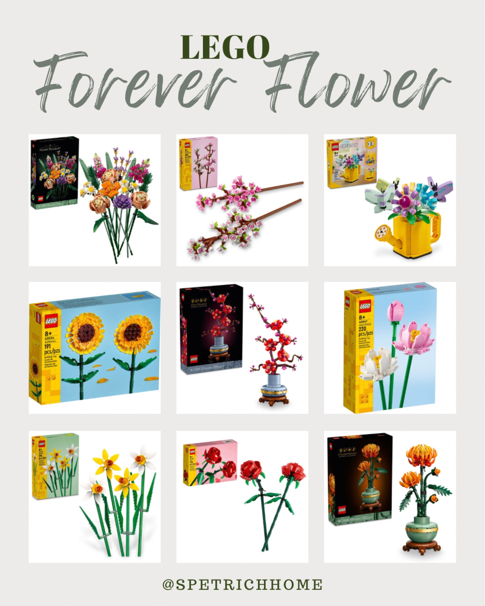 Valentine’s Day is coming. And while flowers are great and all, they die so quickly! So instead, get a LEGO flower set so they last forever!

#LTKSeasonal #LTKGiftGuide #LTKFamily