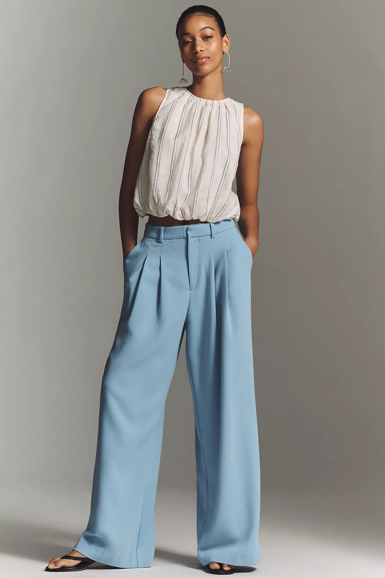 Avery Wide-Leg Pleated Trousers by Maeve | Anthropologie (US)