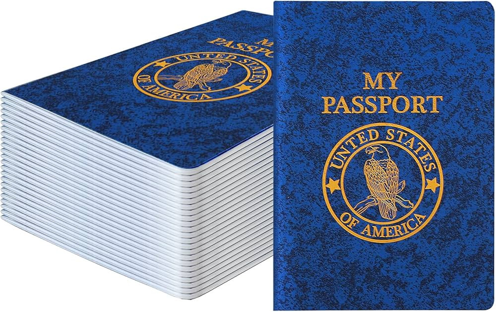 16 Pack Blank Passport Notebook,Passport Notebook Bulk Blue Fake Passpor Travel Journal Sticker C... | Amazon (US)