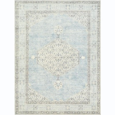 Livabliss Lila 3'11"x5'7" Rectangle Woven Indoor Area Rugs Denim/Ivory | Target