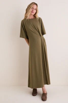 Olive Jersey Lisette Midi Dress | Tuckernuck (US)