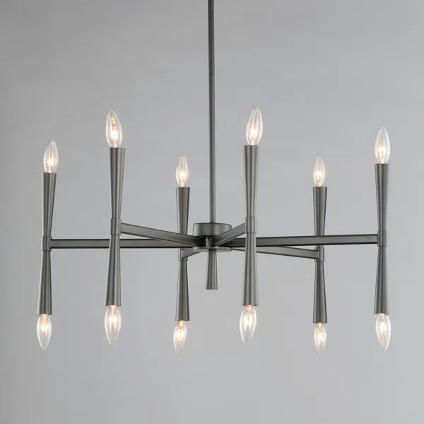 Azairah 12 - Light Unique Modern Linear Chandelier | Wayfair North America