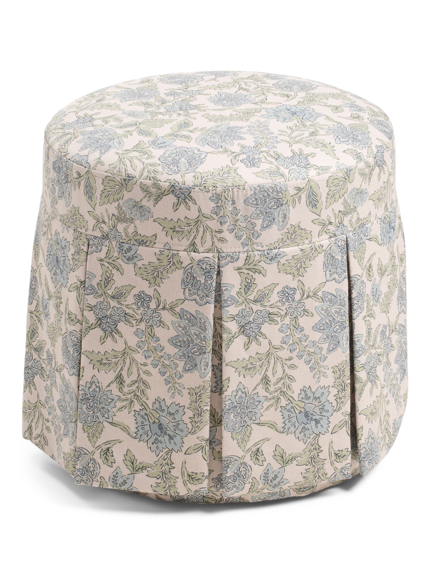 17in Juliet Mara Block Print Skirted Ottoman | Poufs & Ottomans  | Marshalls | Marshalls