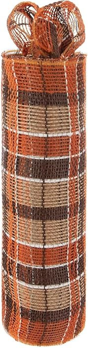 Hobby Lobby Fall Plaid Deco Mesh Ribbon, 10 Inch, 18 Feet Spool | Amazon (US)