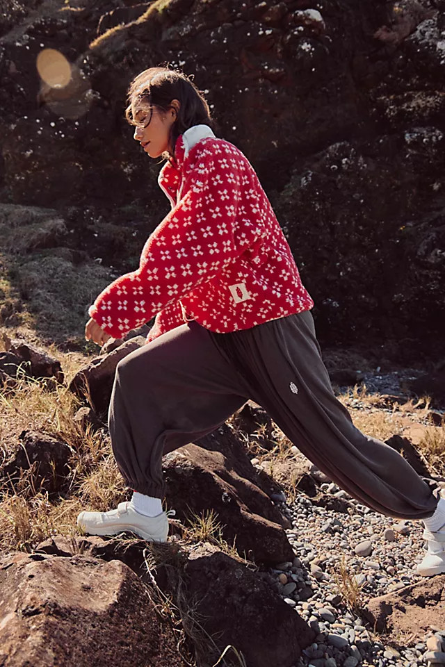 Hit The Slopes Printed Fleece Jacket by FP Movement at Free People, Marigold Combo, L | Free People (Global - UK&FR Excluded)