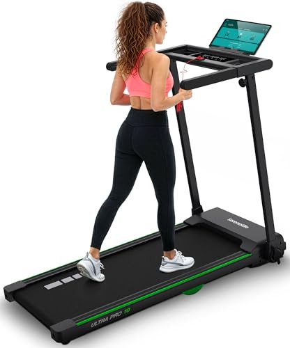 SereneLife Foldable Treadmill 2.5HP | Folding Running Machine with 12 Preset Programs, LED Display, Tablet Holder, Shock Absorption, & 0.6-7.5 MPH Speed | Supports 265 lbs | Indoor Home Gym | Amazon (US)
