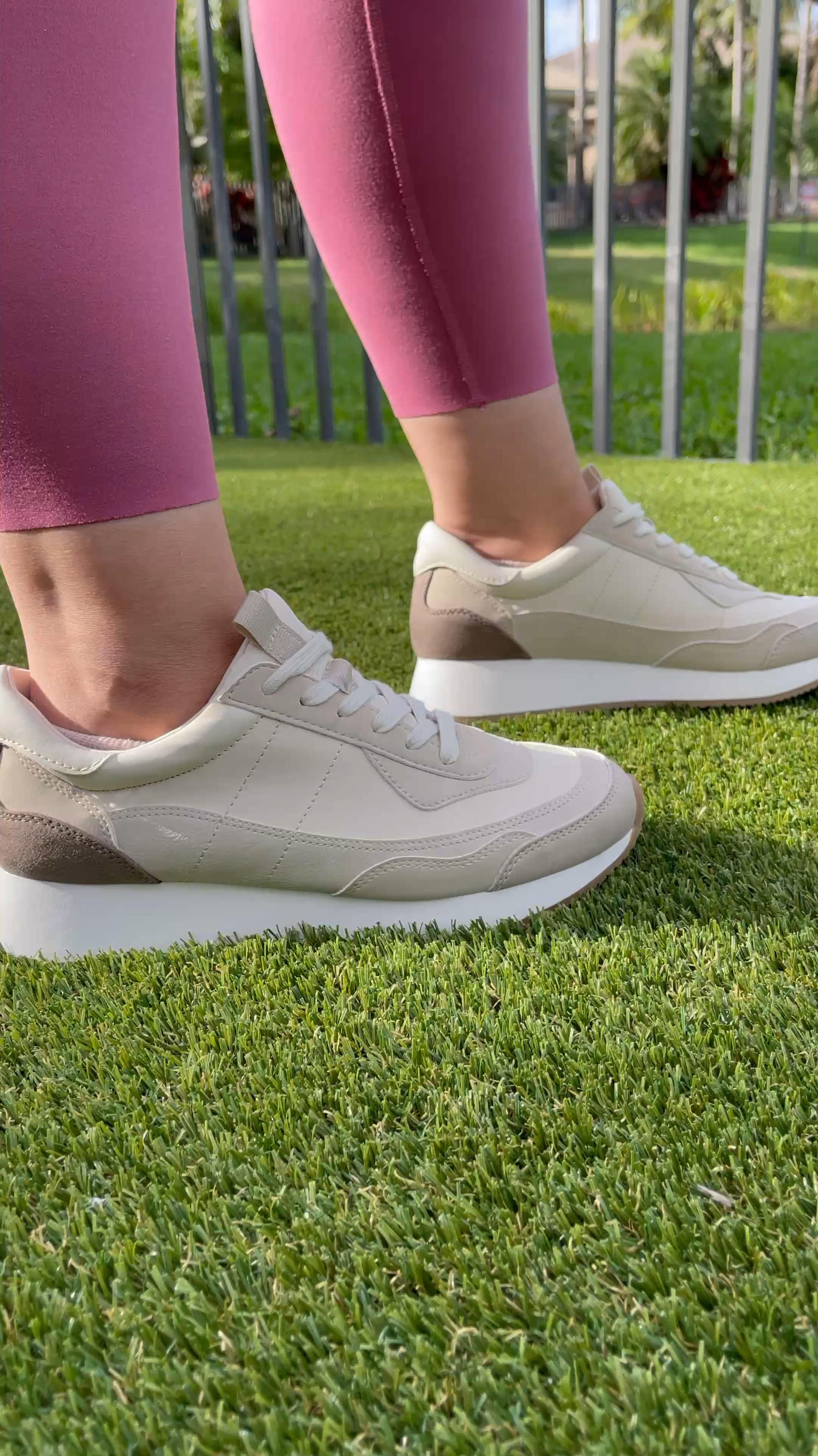 Neutral sneakers | women’s shoes | casual shoe | tan sneakers | mom shoes | mom uniform | target find | target shoes | target sneakers 

#LTKshoecrush #LTKunder50