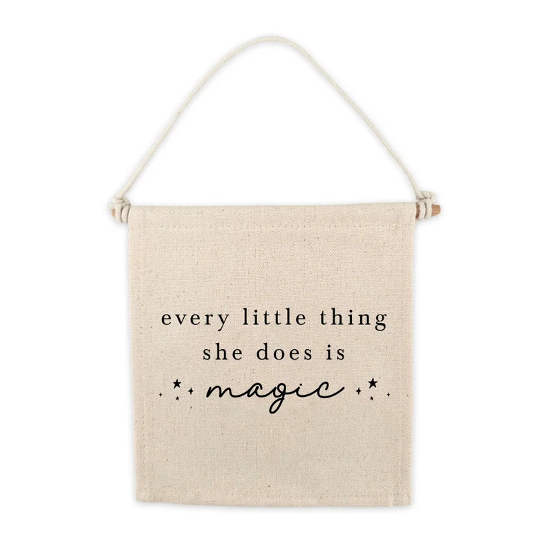 Every Little Thing She Does is Magic Canvas Hang Sign | Pennant Canvas Banner Wall Hanging | Canv... | Etsy (US)